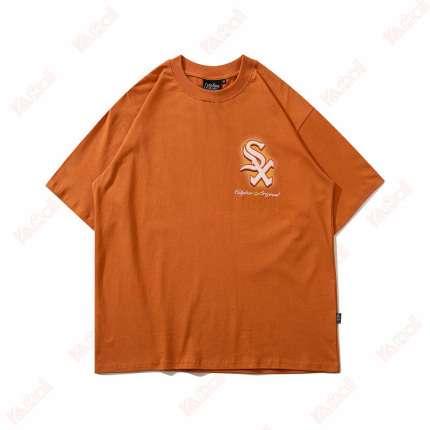 brown short sleeves men